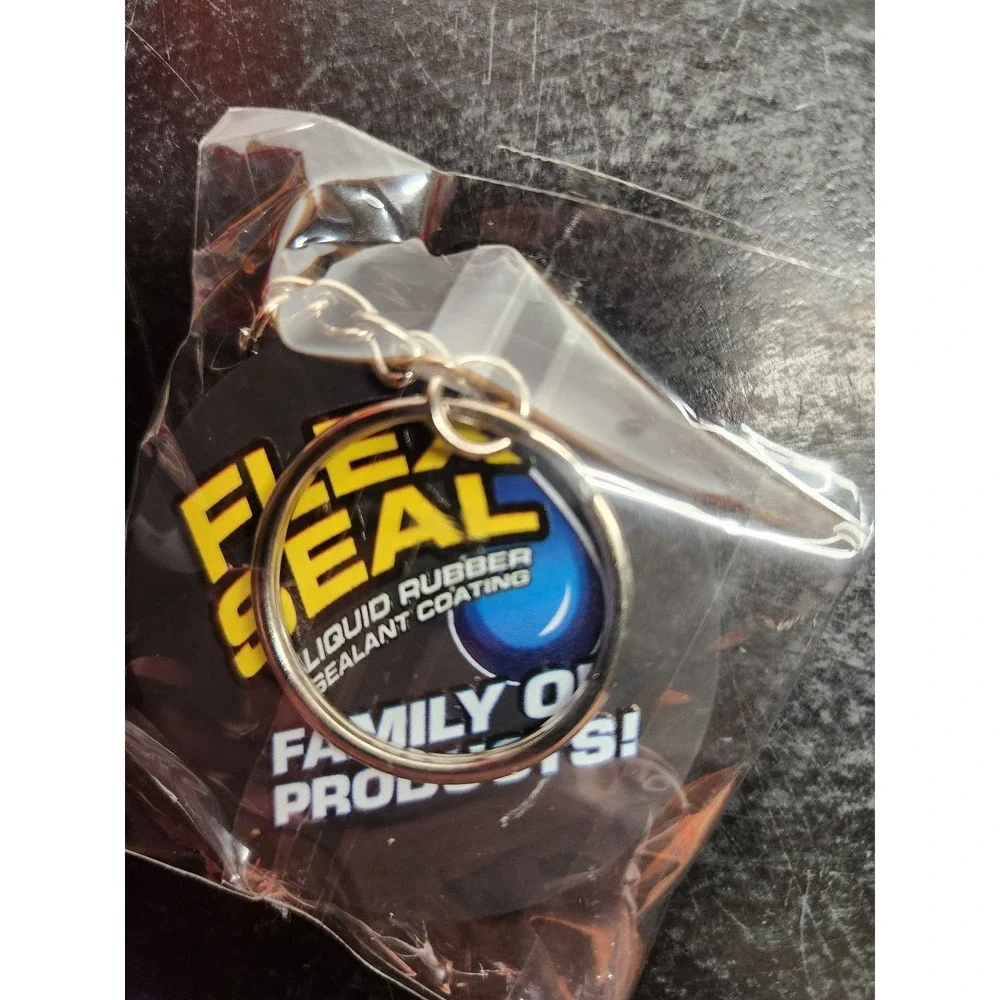 Flex Seal Keychain Phil Swift Double Sided Liquid Rubber Sealant Promo Novelty
